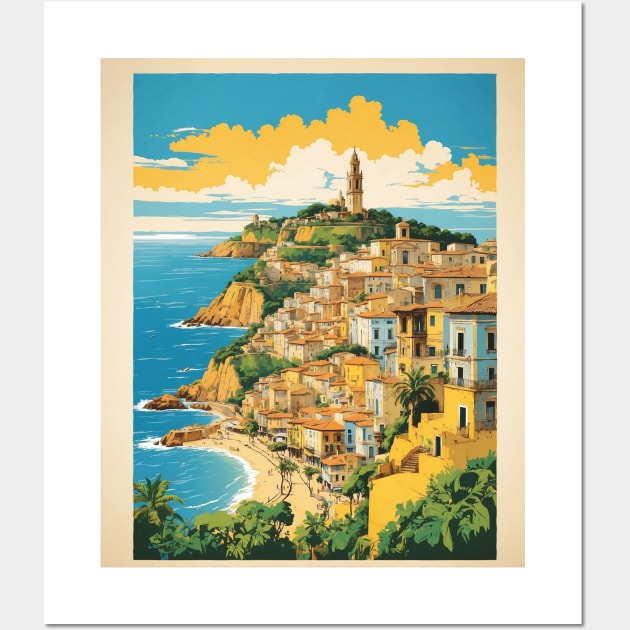 Salvador Bahia Brazil Vintage Tourism Travel Poster Art Wall Art by TravelersGems